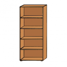 Büroregal, 5OH, Buche, HxBxT 1880x800x330 mm