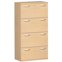 Hängeregistraturschrank PRO, 4OH, Buche, BxTxH 800x425x1536 mm