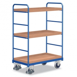 Hoher Etagenwagen mit 3 Tabletts, LxBxH 910x500x1530 mm, Tragkraft 250 kg