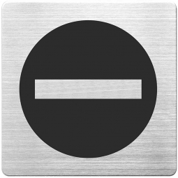 Hinweisschild "Durchgang verboten", Edelstahl, HxBxT 90x90x1 mm