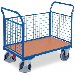 Dreiwandwagen mit Gitterwänden, LxBxH 1390x800x1015 mm, Tragkraft 500 kg