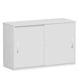 Schiebetürenschrank FLEX, 2OH, lichtgrau, BxTxH 1200x425x798 mm