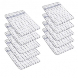 10er-Set Geschirrtücher mit blau/weißem Karomuster, LxB 800x600 mm, Zwirnhalbleinen entspr. TB3/G29