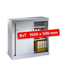 Schiebetürenschrank, 2,5 Ordnerhöhen, BxTxH 1200x500x1000 mm