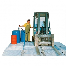 Bodenwanne, Auffangvolumen: 20 Liter, LxBxH 500x500x118 mm, feuerverzinkt