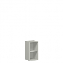 Büroregal PRO, 2 Ordnerhöhen, lichtgrau, BxTxH 800x425x768 mm