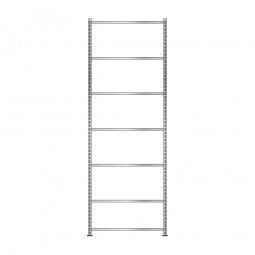 Fachbodenregal mit 7 Fachböden, Schraubsystem, glanzverzinkt, BxTxH 1006x806x3000 mm, Tragkraft 150 kg/Boden