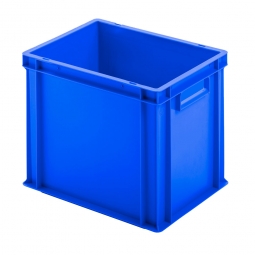 Euro-Geschirrkasten mit 2 Griffleisten, PP, LxBxH 400x300x320 mm, 31 Liter, blau