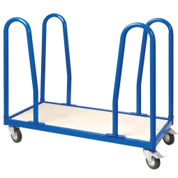 Rungenwagen mit 4 Bügel, 4 Lenkrollen, davon 2 mit Feststellbremse, LxBxH 1000x500x865 mm, Tragkraft 250 kg