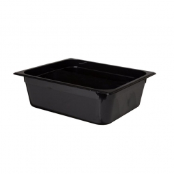 Gastronorm-Schale GN1/2, LxBxH 325x265x100 mm, 6 Liter,  Polyethylen-Kunststoff, Ultem schwarz