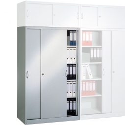 Schiebetürenschrank, 5 Ordnerhöhen, BxTxH 1200x500x1950 mm