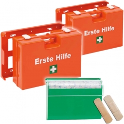 2x Erste-Hilfe-Koffer und 1x Pflasterspender, Ö-NORM Z 1020 Typ I/UVV