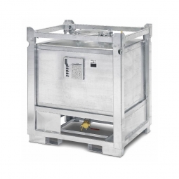 ASF Behälter mit Bodenauslauf, Inhalt 800 Liter, BxTxH 1230x1030x1220 mm, Gewicht 225 kg