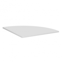 Viertelkreis-Verkettungsplatte 90° PREMIUM, Lichtgrau/Silber, BxT 800x800 mm