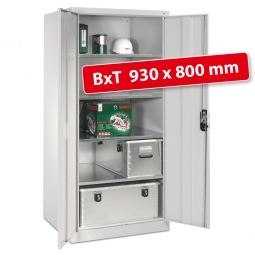Materialschrank, lichtgrau, BxTxH 930x800x1950 mm