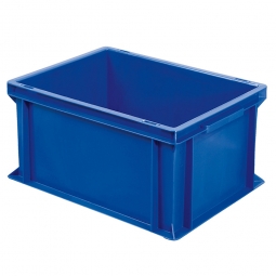 Euro-Geschirrkasten, LxBxH 400x300x220 mm, mit 2 Griffleisten, blau