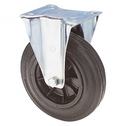 Transportgeräte-Bockrolle, Rad-ØxB 100x30 mm, Tragkraft 70 kg, schwarz