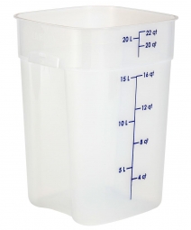 Platzsparbehälter, viereckig, LxBxH 256x310x400 mm, Inhalt 20,8 Liter - transluzent