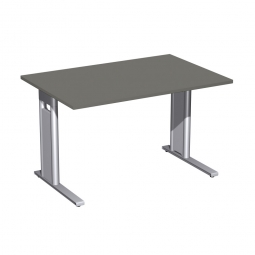Schreibtisch PREMIUM höhenverstellbar, Rechteck, Graphit/Silber, BxTxH 1200x800x680-820 mm