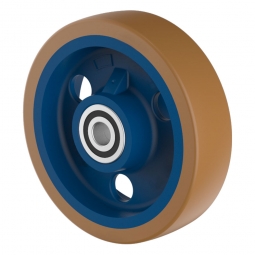 Grauguss-Polyurethanrad, Rad-ØxB 160x48 mm, Tragkraft 770 kg
