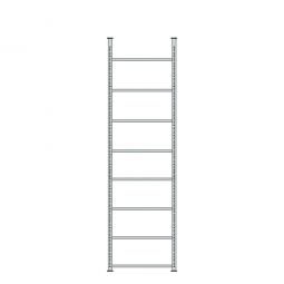 Ordnerregal mit 8 Böden, kunststoffbeschichtet, Schraubsystem, BxTxH 750x600x2900 mm