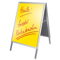 Plakatständer Classic, Format DIN A1, wasserdicht, Ideal für Plakate, Alu-silberfarbig