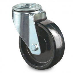 Bäckereirolle mit Rückenloch, Temperaturbereich -40/+280°C, Rad-ØxB 100x30 mm