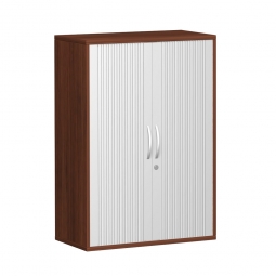 Querrollladenschrank PRO 3 Ordnerhöhen, Nussbaum, BxTxH 800x425x1152 mm
