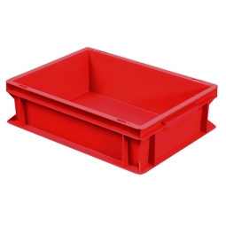 Eurobehälter mit 2 Griffleisten, LxBxH 400x300x120 mm, 11 Liter, rot