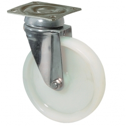 Apparate-Lenkrolle, Rad-ØxB 100x27 mm, Tragkraft 90 kg, weiß