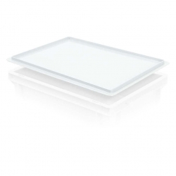 Auflagedeckel für Euro-Stapelbehälter, LxB 400x300 mm, weiß, Gewicht 450 g