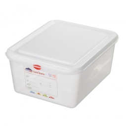 GN-Vorratsdose/Frischhaltebox GN1/2 mit Deckel, LxBxH 325x265x150 mm, 10 Liter