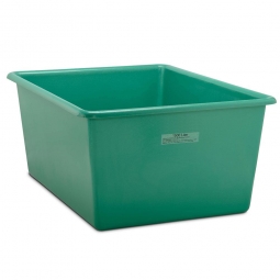 Rechteckbehälter aus GFK, Inhalt 1500 Liter, grün, LxBxH 1820x1390x810 mm, Gewicht 46 kg