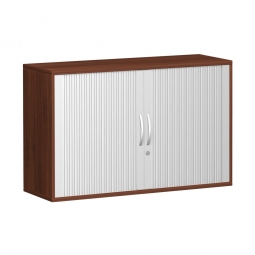Querrollladenschrank PRO 2 Ordnerhöhen, Nussbaum, BxTxH 1200x425x768 mm