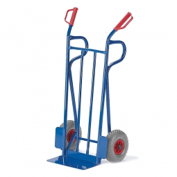 Stahlrohrkarre mit Vollgummibereifung, Höhe 1200 mm, Tragkraft 250 kg