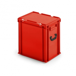 Euro-Koffer aus PP mit 2 Tragegriffen, LxBxH 400x300x410 mm, rot