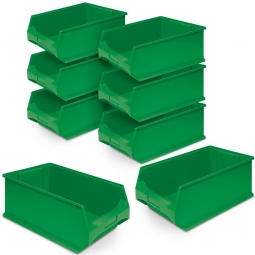 6x Sichtbox PROFI LB2, grün + GRATIS: 2 zusätzliche Sichtboxen geschenkt!