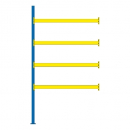Paletten-Anbauregal mit 4 Paar Tragbalken für 15 Europaletten, Fachlast 2900 kg/Tragbalkenpaar, BxTxH 2785 x 1100 x 5000 mm