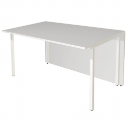 Anbautisch zu Theken-Grundmodul "CLASSIC" BxTxH 1350x820x750 mm, weiß/glas