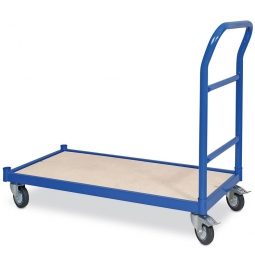 Schiebebügelwagen, LxBxH 1070x500x890 mm, 4 Lenkrollen davon 2 mit Feststellbremse