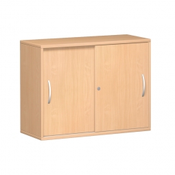 Anstell-Schiebetürenschrank PRO, 2 Ordnerhöhen, Buche, BxTxH 1000x425x720 mm