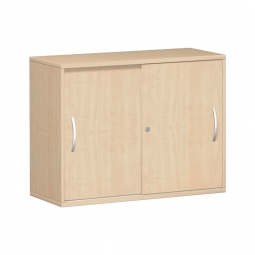 Schiebetürschrank PRO 2 Ordnerhöhen, Ahorn, BxHxT 1000x768x425 mm
