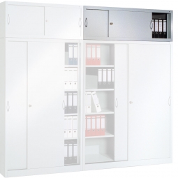 Aufsatzschrank, 1 Ordnerhöhe, BxTxH 1600x500x500 mm