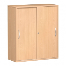 Schiebetürschrank PRO 3 Ordnerhöhen, Buche, BxHxT 1000x1152x425 mm