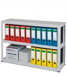 Beistellregal mit 3 Regalböden, kunststoffbeschichtet lichtgrau, BxTxH 1000x300x830 mm