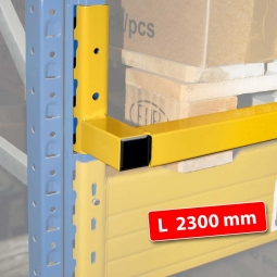 Durchschubsicherung für 2300 mm Feldweite, Inkl. 2 Sicherungsstiften und 2 Abdeckkappen