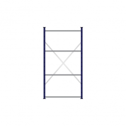 Fachbodenregal Flex mit 4 Fachböden, Stecksystem, kunststoffbeschichtet, BxTxH 1070x315x2000 mm, Tragkraft 175 kg/Boden