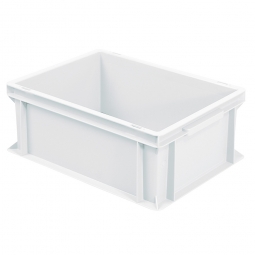 Euro-Geschirrkasten, LxBxH 400x300x170 mm, mit 2 Griffleisten, weiß