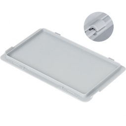 Scharnierdeckel für Euro-Geschirrkasten 300x200 mm in Farbe grau