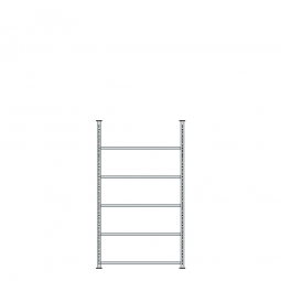 Ordnerregal mit 5 Böden, kunststoffbeschichtet, Schraubsystem, BxTxH 1000x600x1850 mm